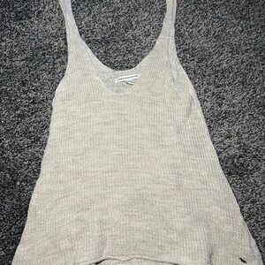 American Eagle Outfitters Beige Knit Tank Top